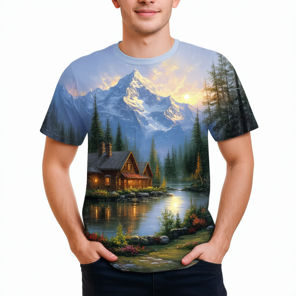 Mountain Retreat T-Shirt (Thomas Kinkade Collection)