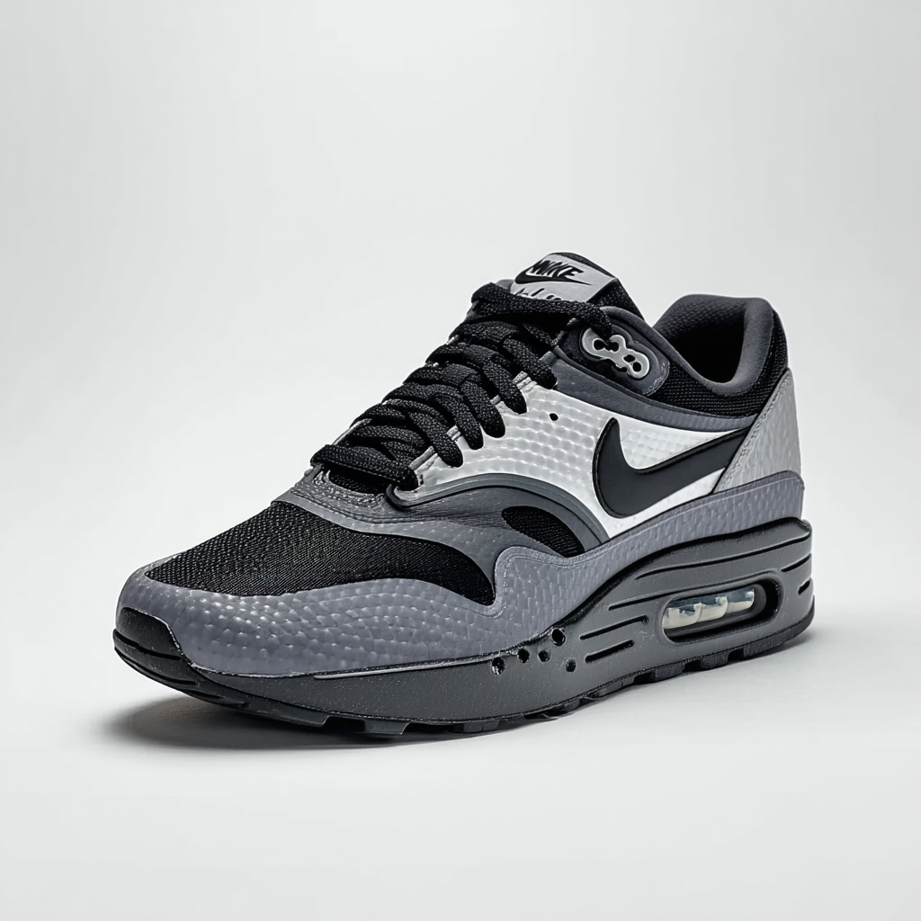 Nike AIR MAX 1 Ultra Moire Running Shoes Dark Grey Black Flint Silver 705297 003
