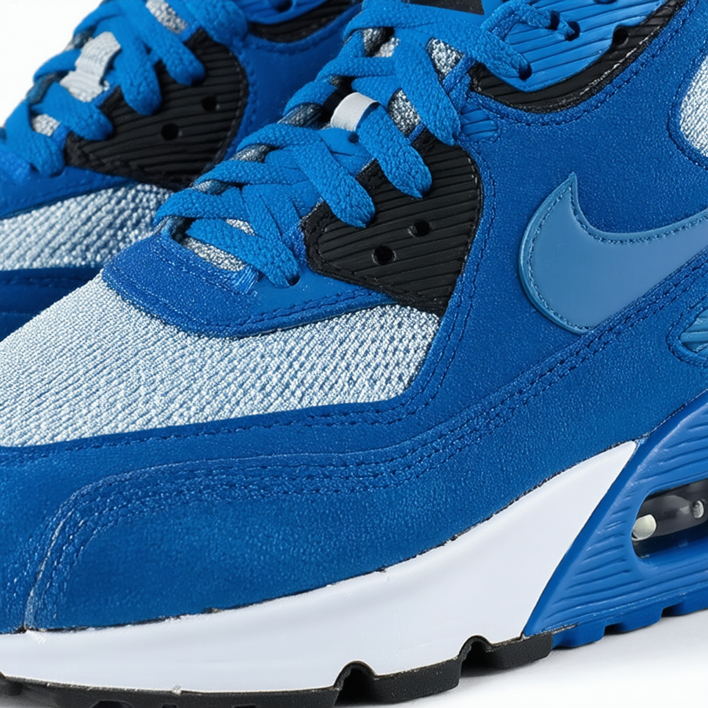 NIKE WMNS Air Max 90 Fiberglass/Black (Blue/Black) Shoes/Sneakers 325213-305