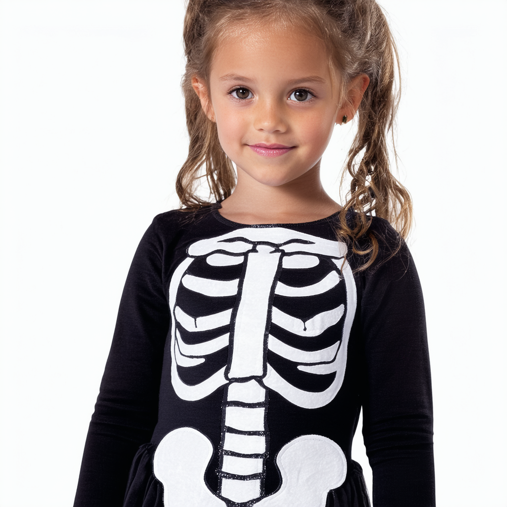 Girl's Bones Costume, Medium