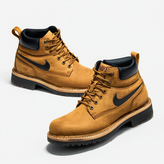 Nike Men's KINGMAN LEATHER BOOTS 11.5 (DRK TM RD/DRK TM RD/DRK GLD LF)