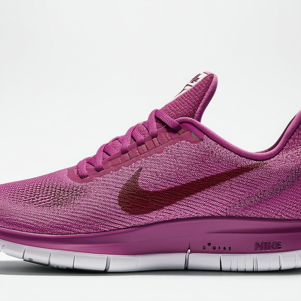 Nike Womens Free Fit 4 Team Trainers 10 US Lt Magenta/Burgundy (Lt Magenta/Red)