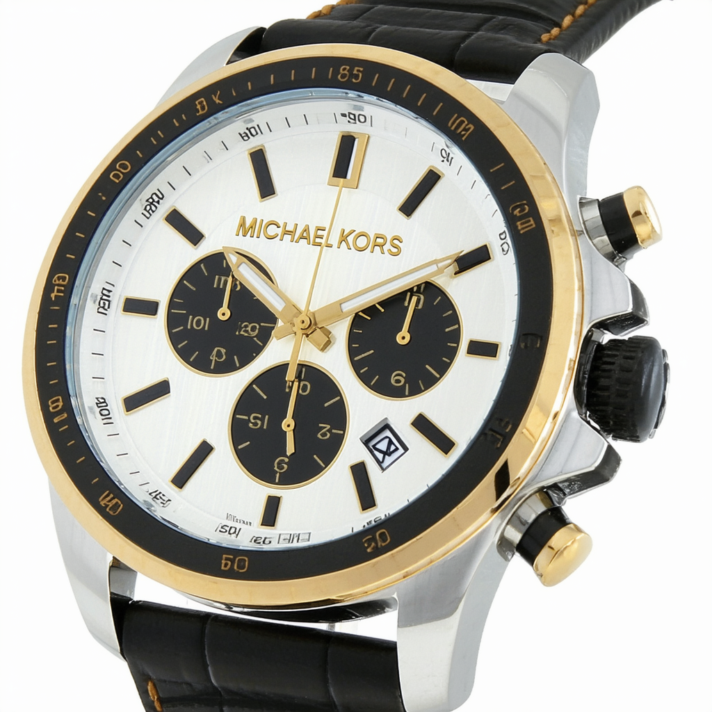 Michael Kors Men's MK8098 Two-Tone Oversize Runway Watch
