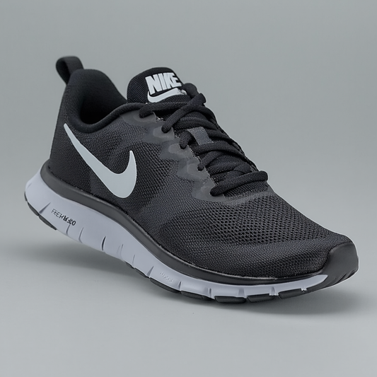 Nike Kids Free 5.0 Black/White/Dark Grey/Cl Grey Running Shoe 4.5 Kids US