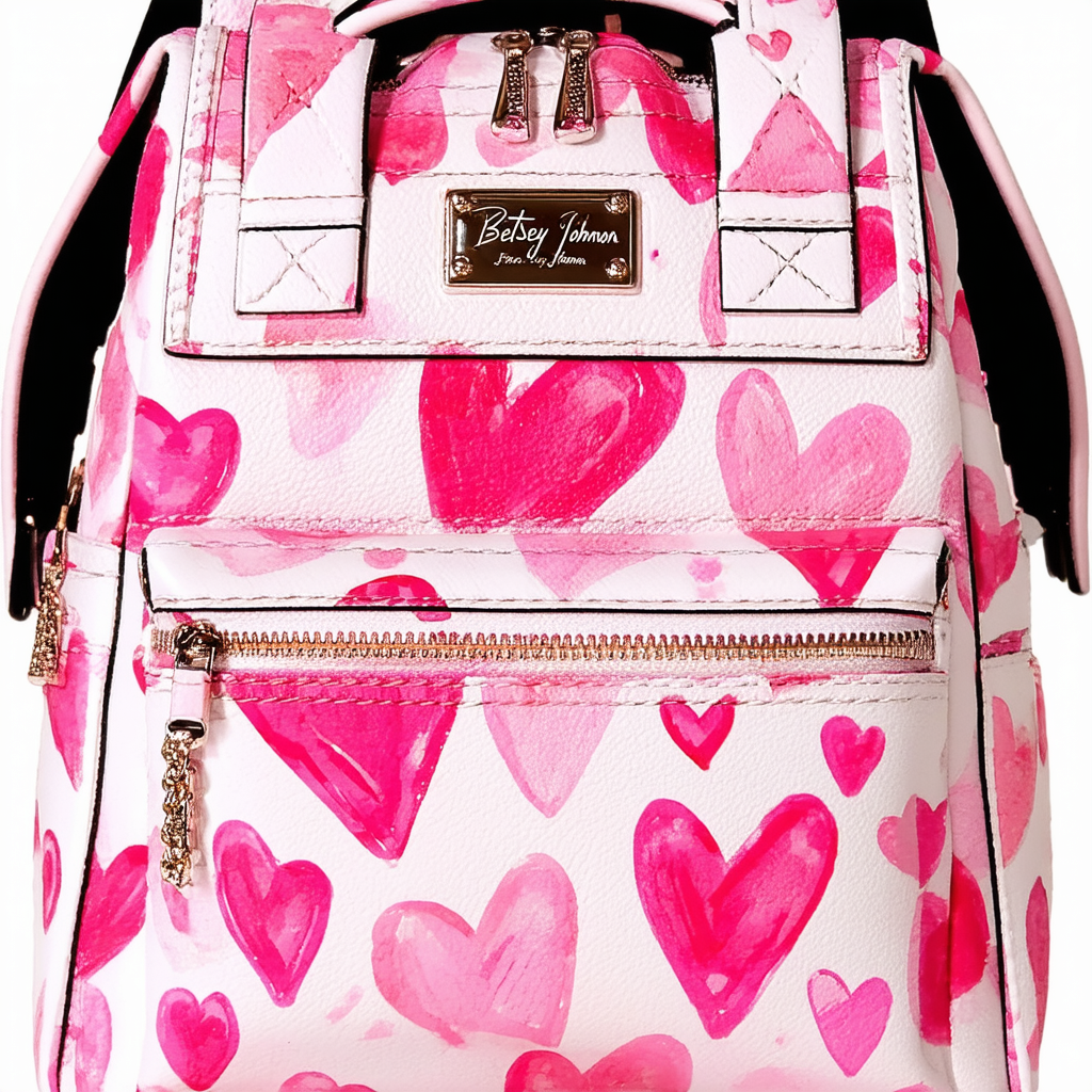 Betsey Johnson Pink Hearts Backpack