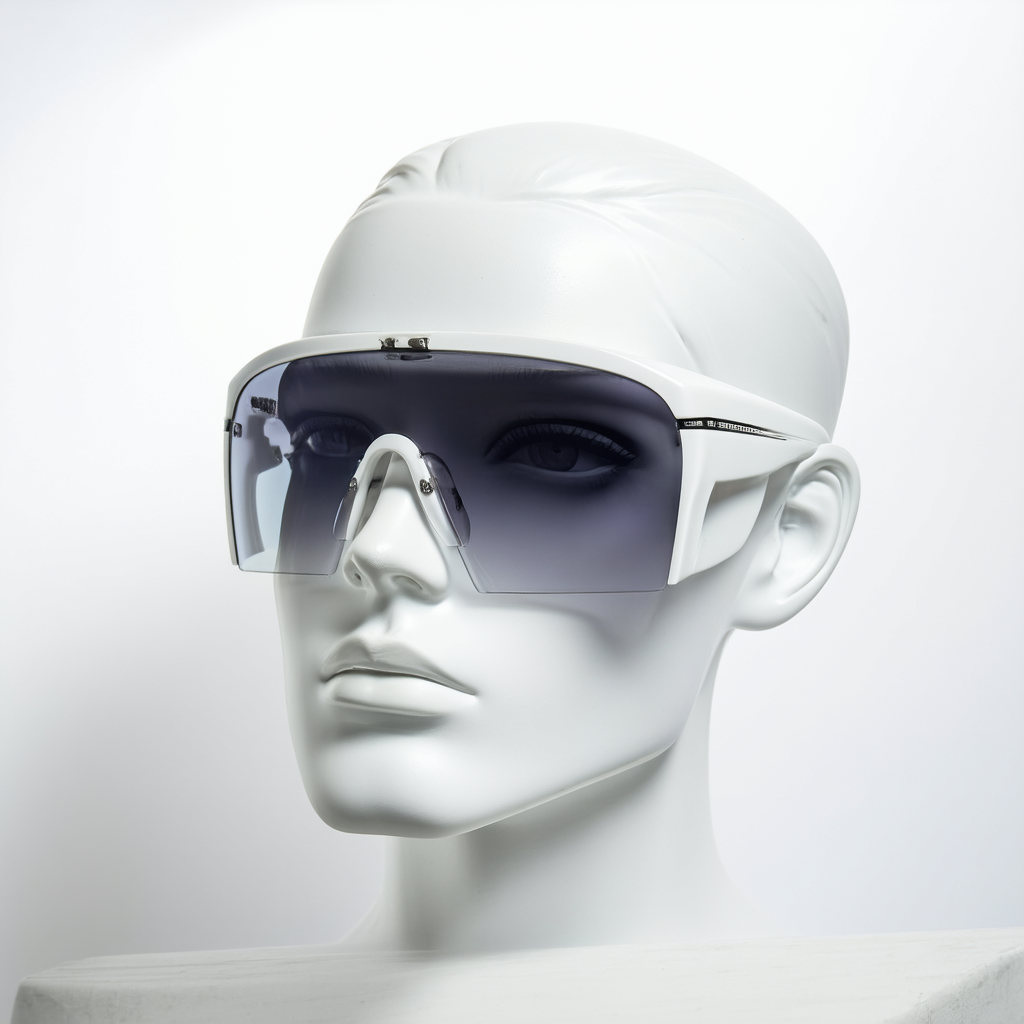 Futuristic Rimless Frame Mono Lens Aviator Shield Sunglasses 71mm
