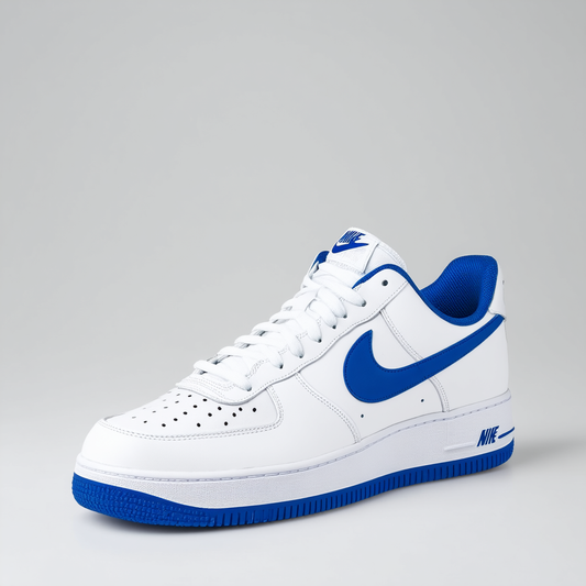 Nike Lunar Force 1 Fuse Leather Men Shoes White/Challenge Red/Game Royal 599839-100