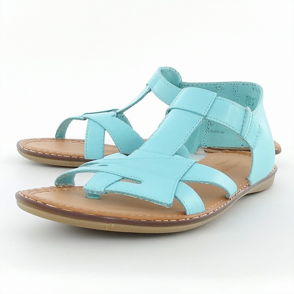 Aerosoles Women's Chlearwater Flat Sandal, Turquoise, 8 M US