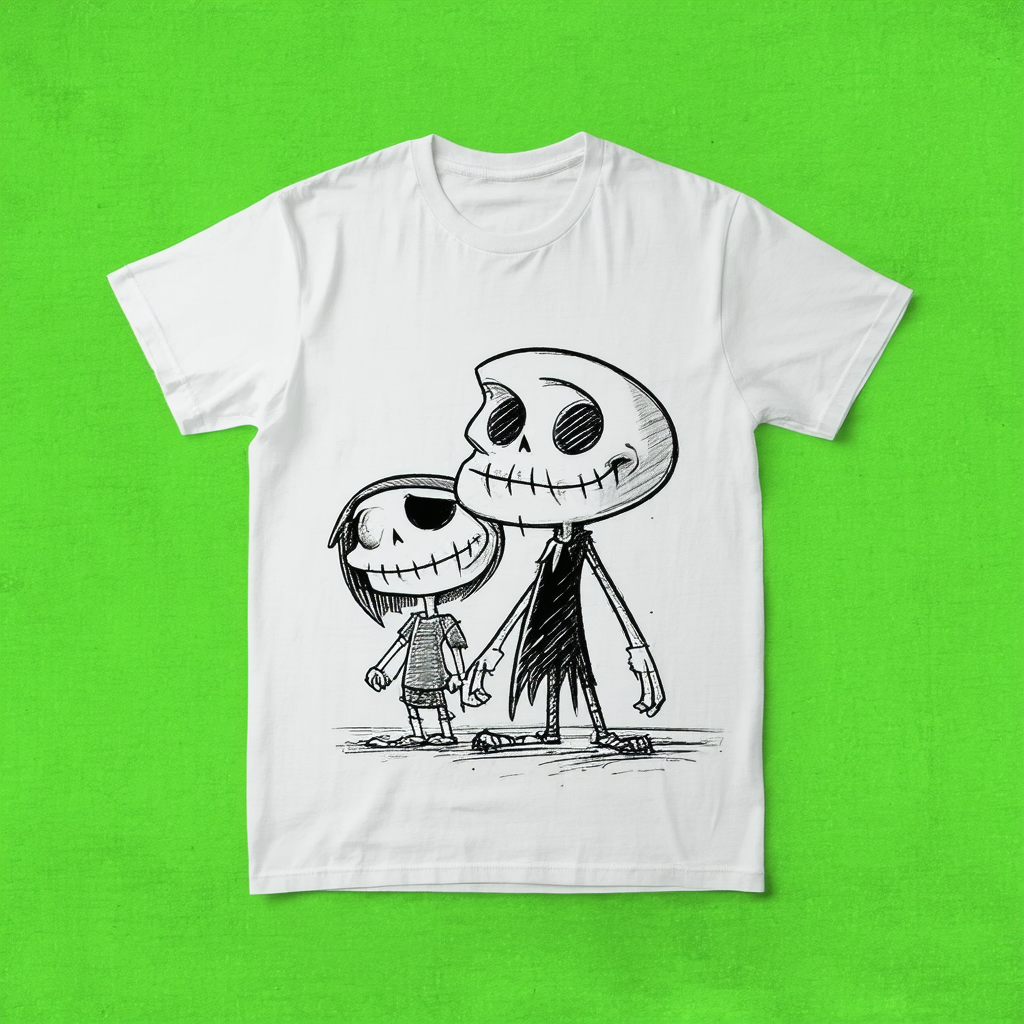 Trevco Men's Grim Adventures of Billy & Mandy Sketched Adult T-Shirt