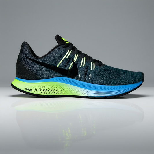 Nike Men's Air Zoom Vomero 12 Running Shoe Stealth/Black-Blue Fox-Electro Green 14.0