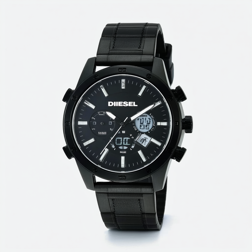 Diesel Digital Black Dial Men's Watch #DZ7190