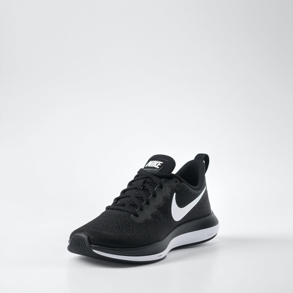 Nike Women's Sneaker, Black White, 8