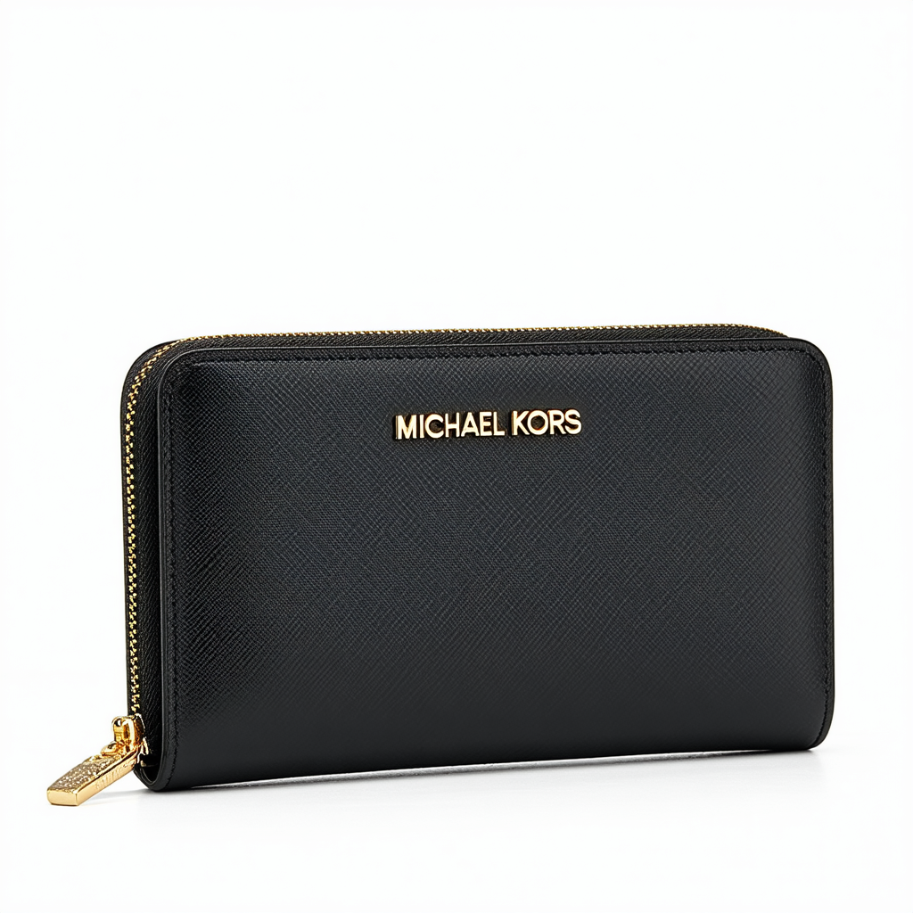 Michael Kors Bedford Zip Around Continental (Black) Wallet
