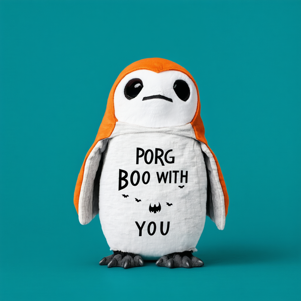 STAR WARS Men's The Last Jedi Halloween PORG Boo with You T-Shirt