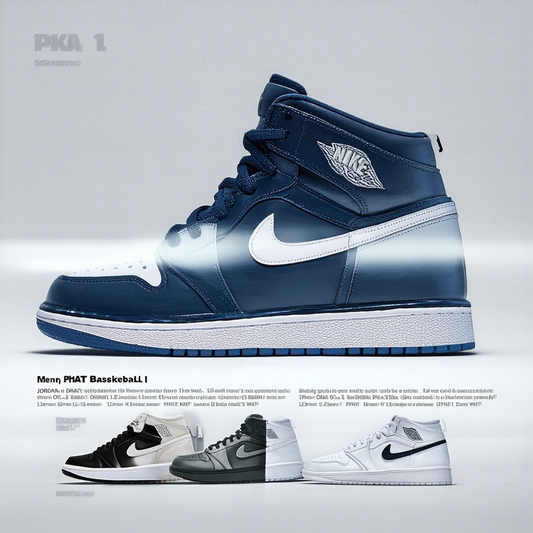 Nike Men's JORDAN 1 PHAT BASKETBALL SHOES 12 Men US (OBSIDIAN/STEALTH/PHT BLUE/WHT)