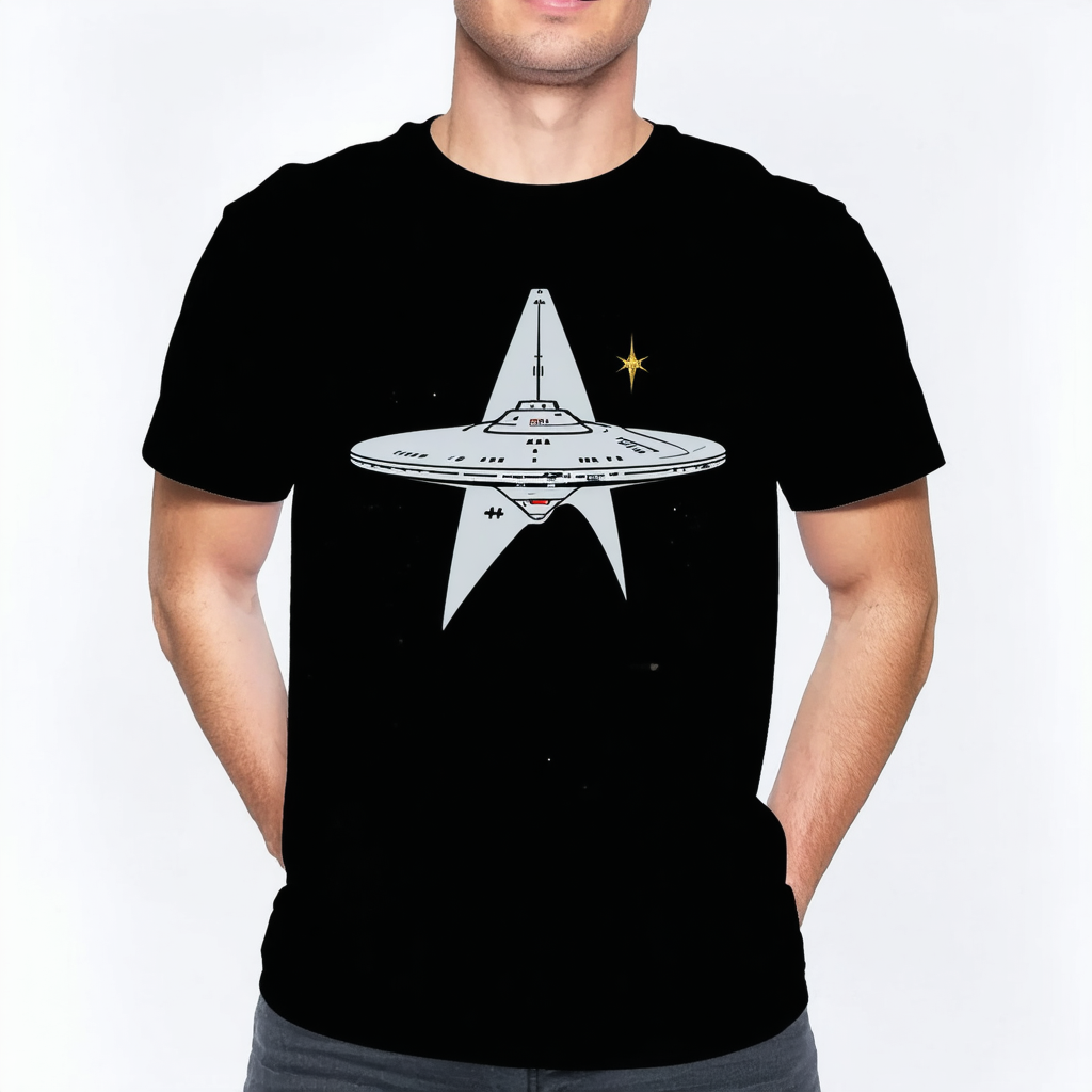 CafePress Star Trek Voyager Dark T Shirt Graphic Shirt