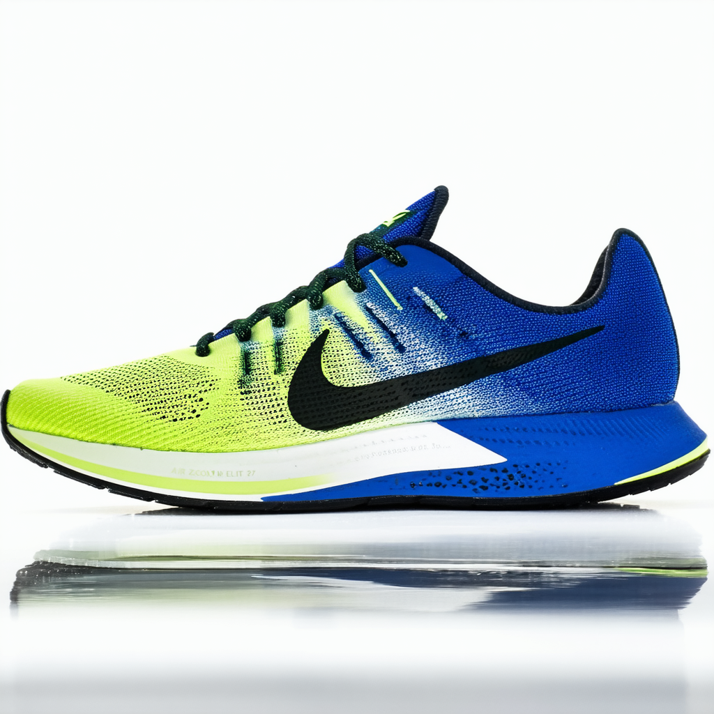Nike Men's Air Zoom Elite 7 Volt/Lyon Blue/Black Running Shoe Men