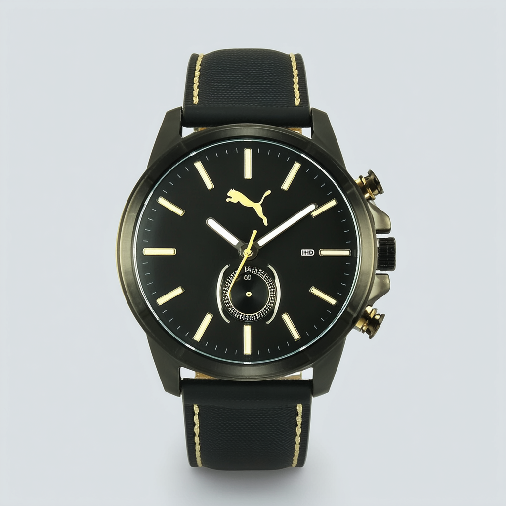 Puma Wheel 3HD - L Metal Gold Men's watch #PU102731006