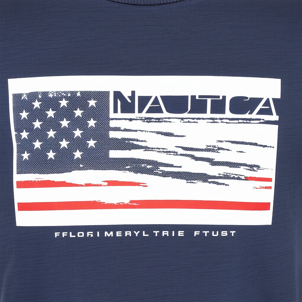 Nautica Men's 100% Cotton Patriotic Logo Graphic Tee Shirt