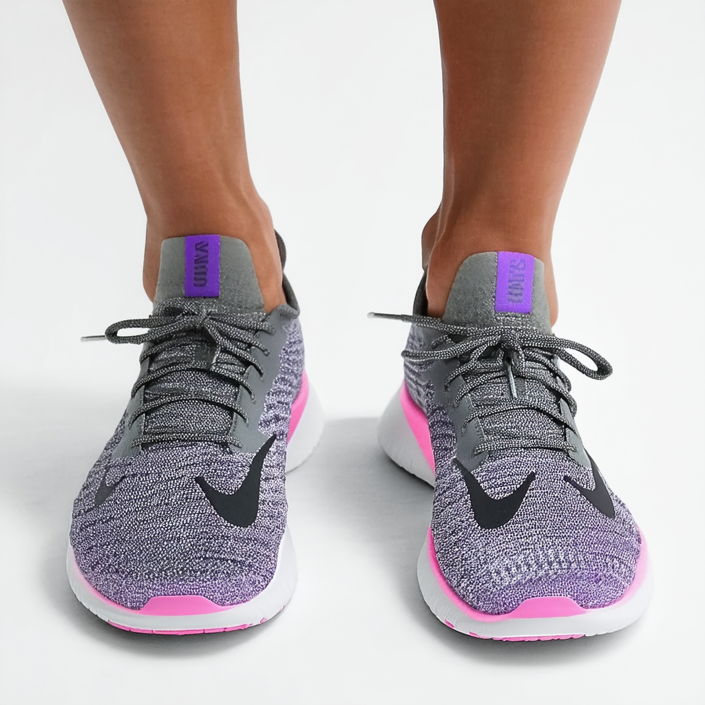 NIKE Women's Free TR Focus Flyknit Running Shoes (9 B(M) US, Cool Grey/Hyper Violet)