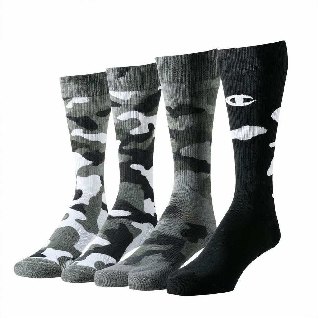 Champion C-Life Men's Camo Crew Socks