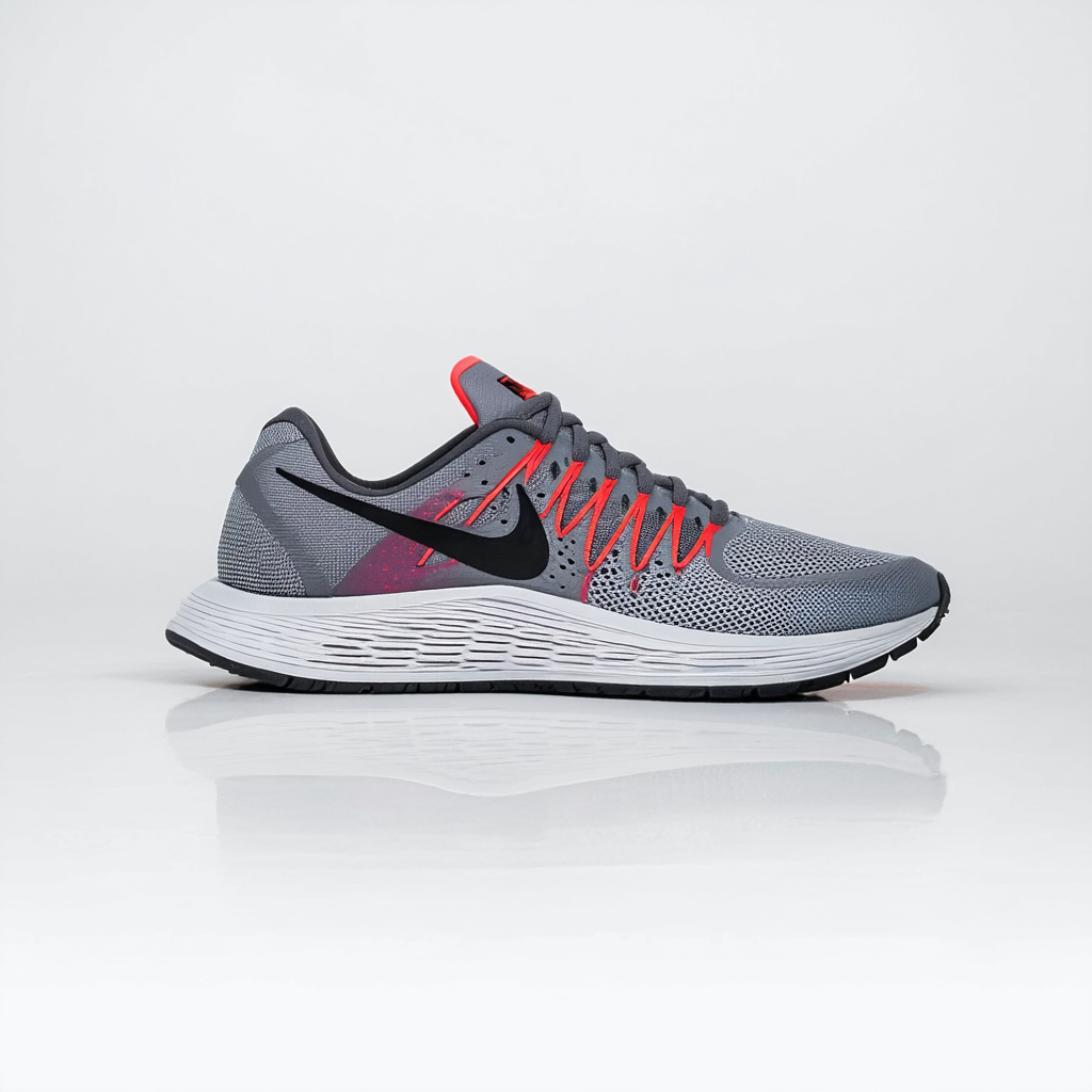 NIKE Mens Lunarglide+ 4 Grey Crimson 524977-084