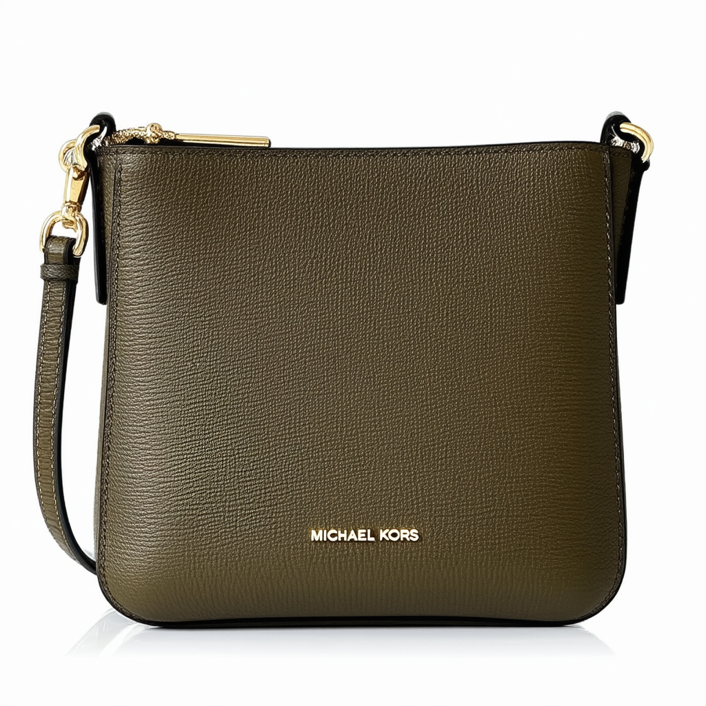 NEW AUTHENTIC MICHAEL KORS BEDFORD SMALL CROSSBODY LEATHER BAG (Olive)