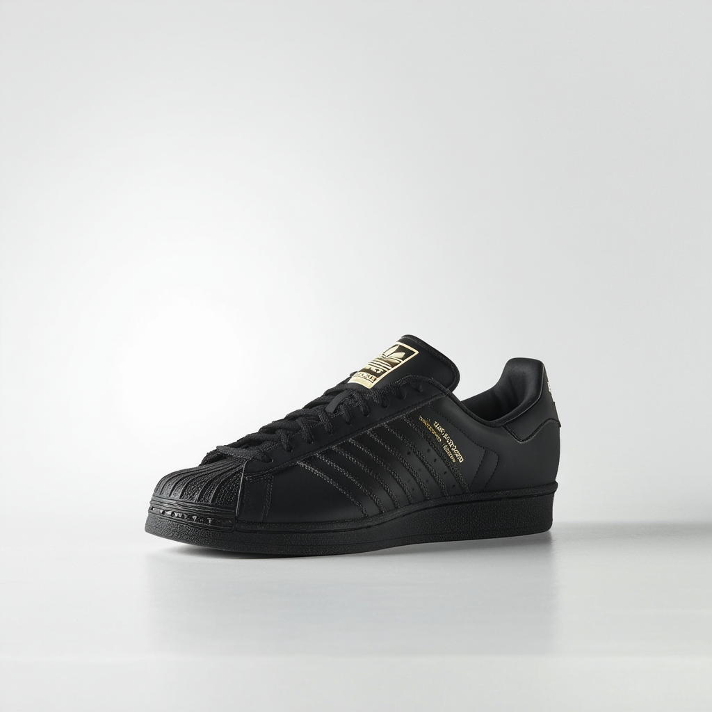 adidas Originals Men's Superstar Shoe Black/White, 8.5 M US