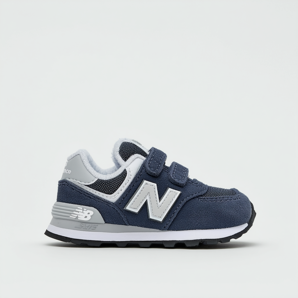 New Balance Kids' 574 V1 Winter Suede Hook and Loop Sneaker