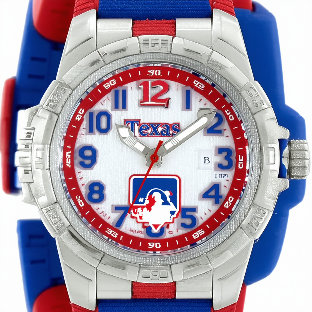 Invicta Men's 43297 MLB Texas Rangers Quartz Red, White, Blue Dial Watch