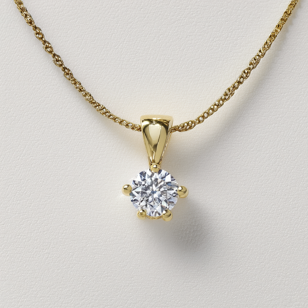 Amazon Collection 14k Diamond (1/6cttw, H-I Color, I2-I3 Clarity) Pendant Necklace