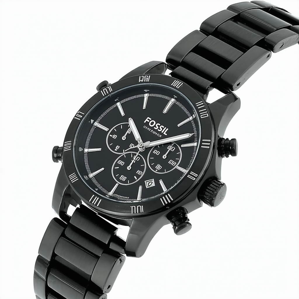 Fossil Men's FS4927 Modern Machine Chronograph Black Stainless Steel Bracelet Watch