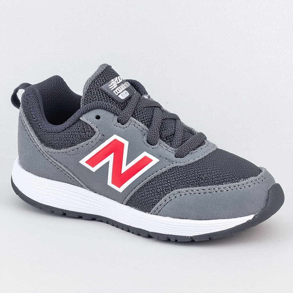 New Balance Boy's Playgruv V1 Bungee Sneaker, Gunmetal/Orca/Team Red, 12.5 Little Kid