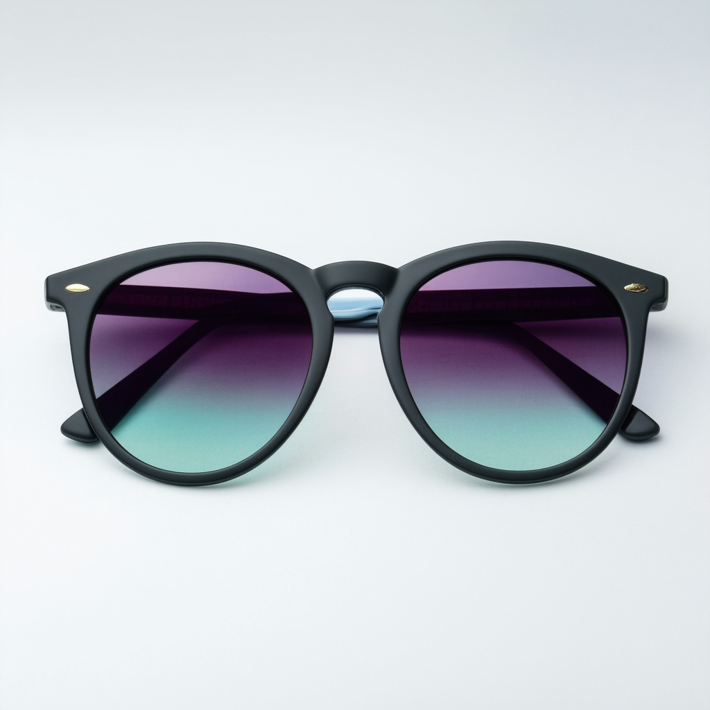 zeroUV 8025 Retro Matte Black Horned Rim Flash Colored Lens Sunglasses, Frost Sun, 50mm