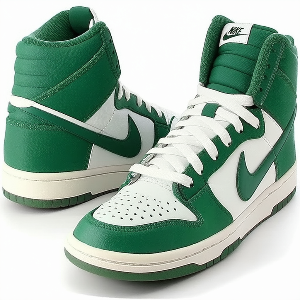 NIKE Women's Wmns Dunk Sky Hi, FILBERT/FILBERT/SAIL/BAMBOO (Green), 8.5 M US