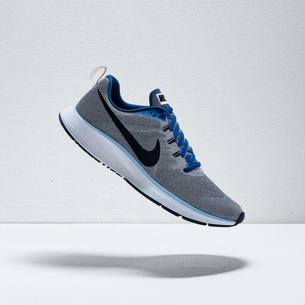 Nike Men's Dual Fusion Run 3 Magnet Grey/Mid Navy/White Running Shoe 9.5 Men US