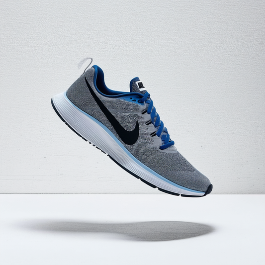 Nike Men's Dual Fusion Run 3 Magnet Grey/Mid Navy/White Running Shoe 9.5 Men US