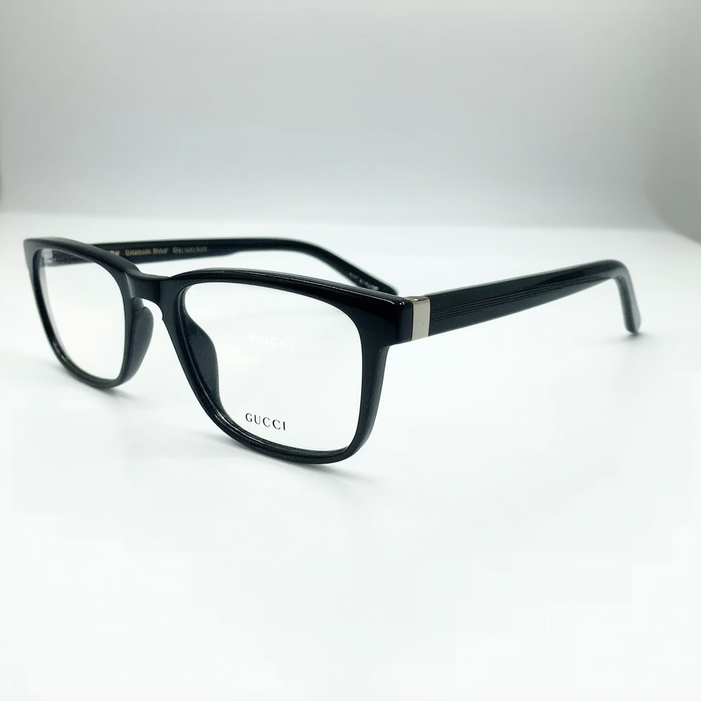 GUCCI GG1008 Eyeglasses Frame Shiny Black (051N) 1008 51N 55mm Authentic