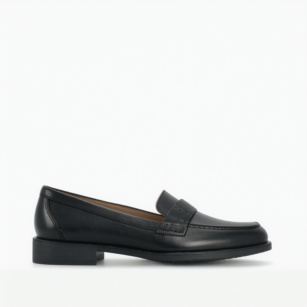 Naturalizer womens Parker Loafer, Black Leather, 6.5 US
