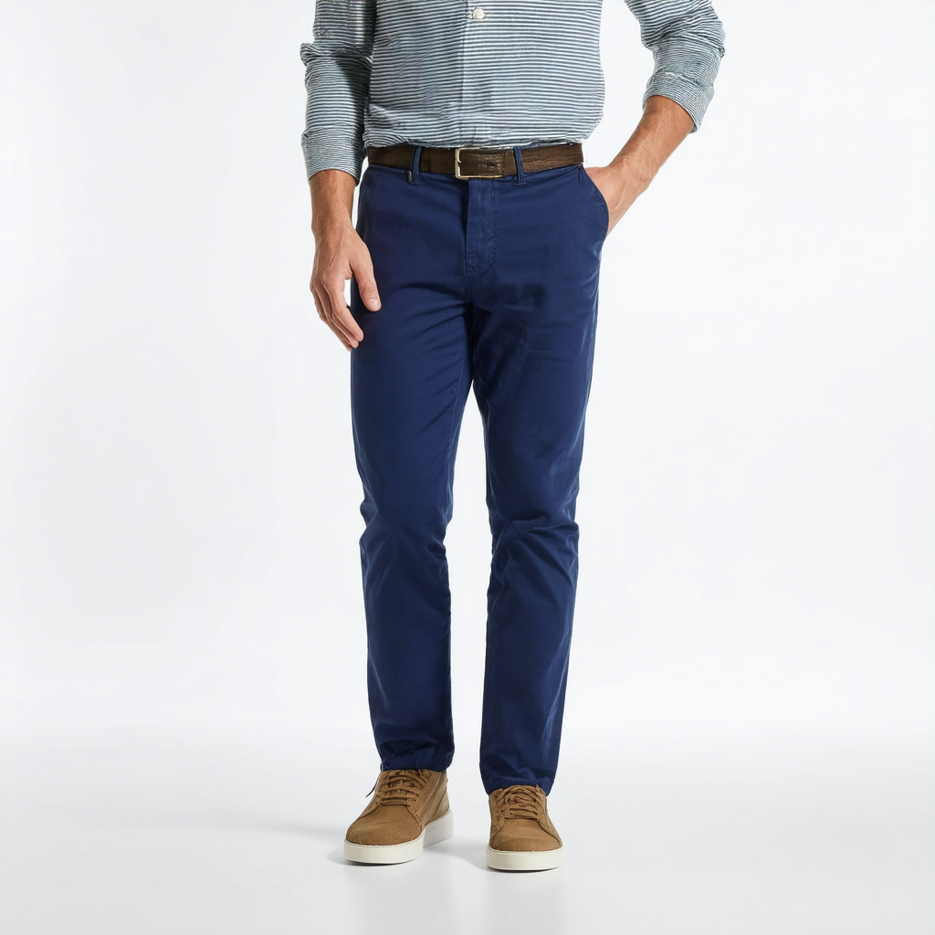 Nautica Flat Front Slim Fit Twill Chino Marina Stretch Pant