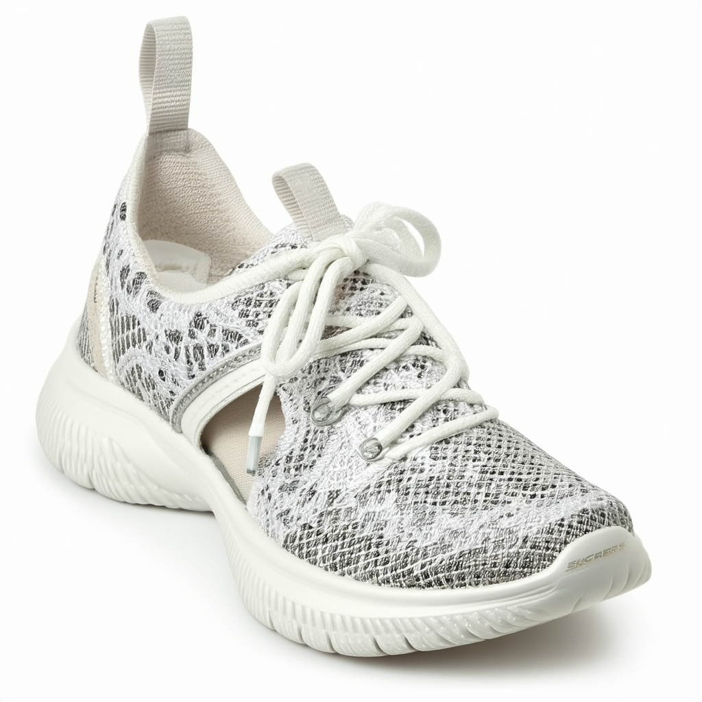 Skechers Women's Bikers-Orchard-Lace Bungee Open Back Sneaker