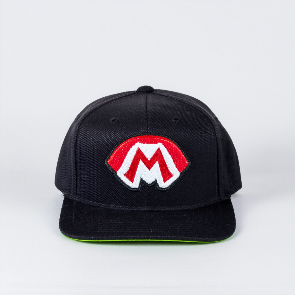 Bioworld Nintendo Super Mario Bros - Mario Rubber Logo Snapback Cap