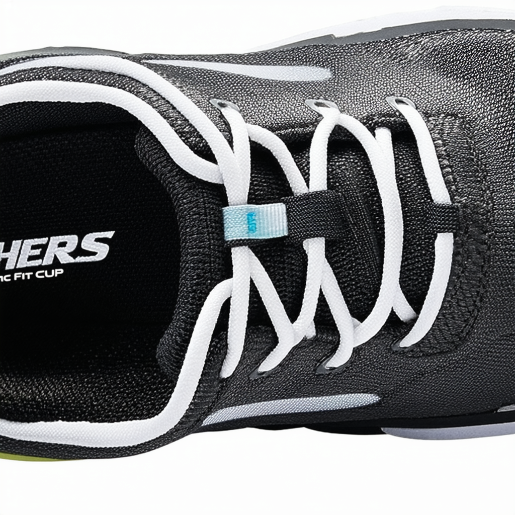 Skechers Arch Fit Cup - Fiercely Black/White 7 B (M)