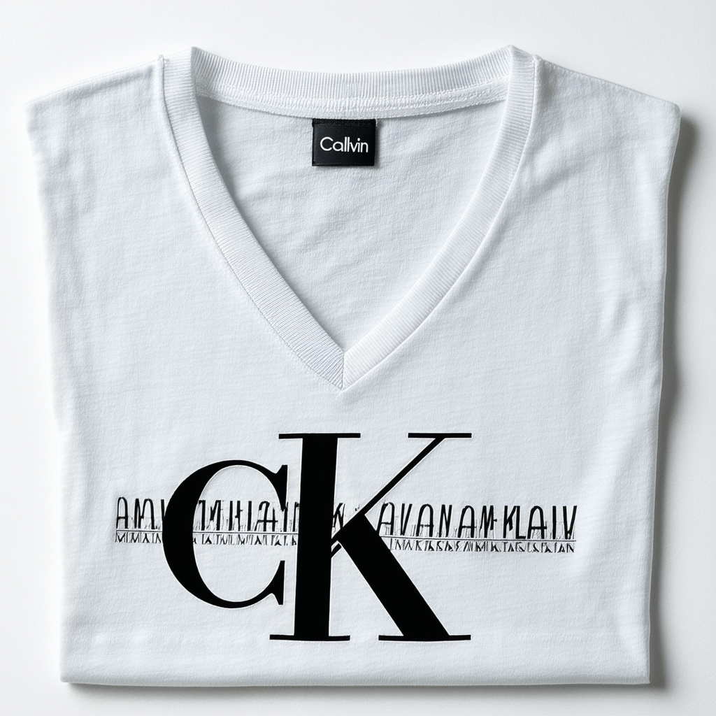 Calvin Klein Womens Short Sleeve V-Neck Tee Shirt