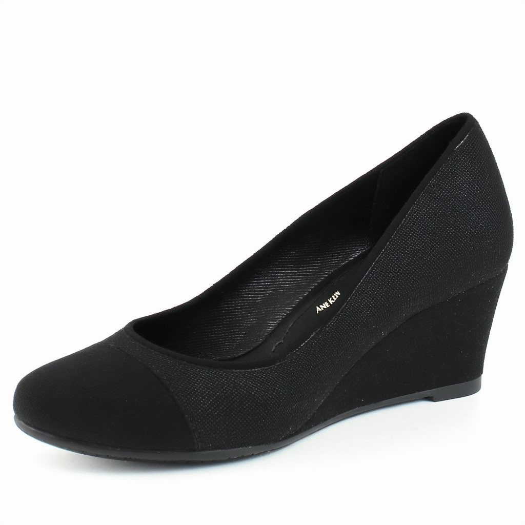 Anne Klein Sport Women's Pika Fabric Wedge Pump,Black,10 M US