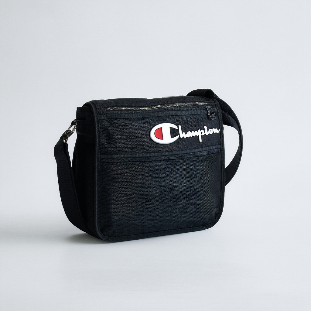 Champion unisex adult Cross Body Bag, Black, One Size US