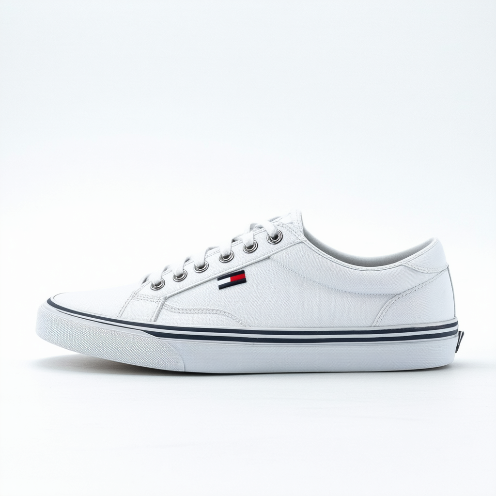 Tommy Hilfiger Men's TMRANKER Sneaker, White, 11