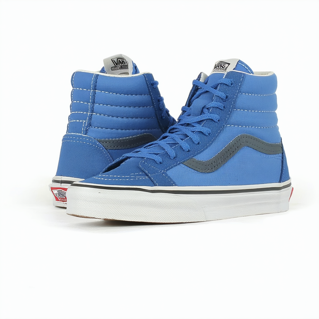 Vans Mens Sk8-Hi Reissue Hight Top Lace Up Fashion Sneakers, Blue, Size 6.5