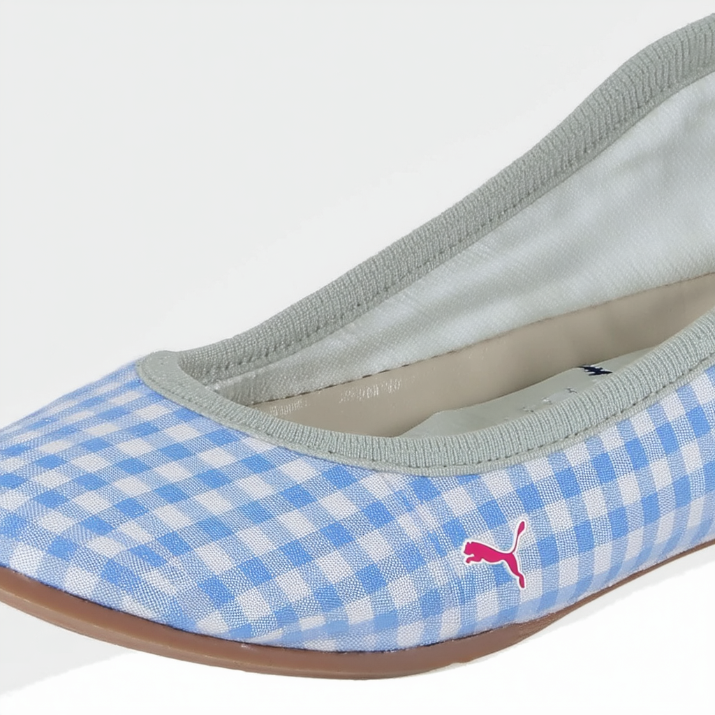 PUMA Women's Elsie Gingham Ballet Flat