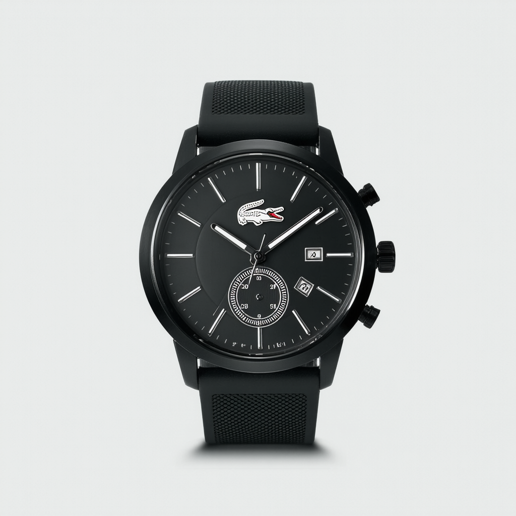 Lacoste Men's 2010867 Borneo Analog Display Quartz Black Watch